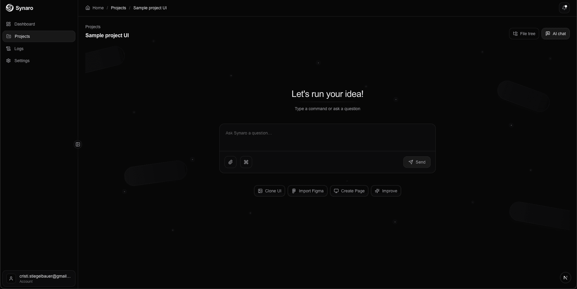 Cloud infrastructure dashboard
